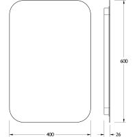 Зеркало Defesto Opti 40x60 с подсветкой 17W-3000К/ИК - выключатель/Теплый белый свет арт-DF 2812R — фото 3, Зеркала в ванную комнату