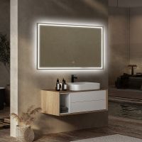 Товар: Зеркало Abber See 120 с подсветкой с сенсорным выключателем и диммером арт-AG6115SL-1.2 - фото 2 Зеркало Abber See 120 с подсветкой с сенсорным выключателем и диммером арт-AG6115SL-1.2 — фото 2, Зеркала в ванную комнату