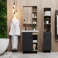 Тумба под раковину Onika Тимбер 60.01 Серый матовый Дуб сонома арт-106116 — фото 2, Тумбы под раковину