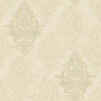 Обои Bruno Zoff Silver Фольга на флизелине (1,06*10,05) Бежевый, Дамаск арт-60109-2 — фото 1, Обои для стен