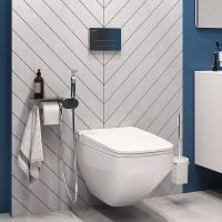 Унитаз AM.PM Inspire V2.0 FlashClean подвесной с гигиеническим душем и ершиком с сиденьем Микролифт арт-CK50H0603W — фото 3, Подвесные унитазы