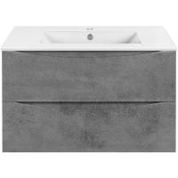 Тумба под раковину Vincea Mia 75 подвесная Beton арт-VMC-2MC750BT — фото 1, Тумбы под раковину