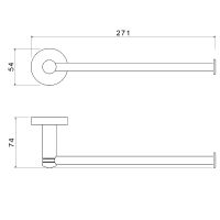 Полотенцедержатель Timo Saona Черное золото арт-13051/18 — фото 2, Полотенцедержатели