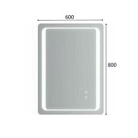 Зеркало Gappo 60 с подсветкой с сенсорным выключателем, подогревом и часами арт-G605 — фото 3, Зеркала в ванную комнату