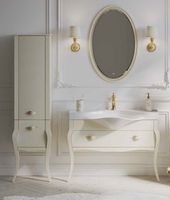 Шкаф пенал Clarberg Borgia 48 Слоновая кость Патина золото арт-BOR0548BG — фото 3, Пеналы для ванной комнаты