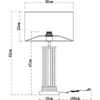 Настольная лампа Artelamp Matar Кремовая Полированная медь Прозрачная арт-A4027LT-1PB — фото 6, Настольные лампы