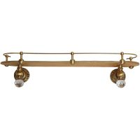 Стеклянная полка Migliore Cristalia Бронза с кристаллами Swarovski арт-16775 — фото 2, Полки для ванной и душа