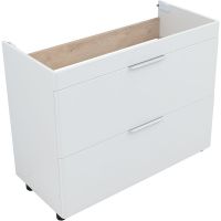 Тумба под раковину Aquanet Ирис new 100 Белый глянец арт-339257 — фото 9, Тумбы под раковину