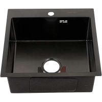 Кухонная мойка Fabia 50х50 Графит арт-50503G — фото 2, Кухонные мойки