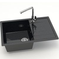 Кухонная мойка Bergg Z161 Черная арт-B161Q004 — фото 2, Кухонные мойки
