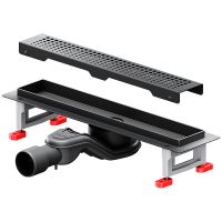 Душевой лоток AM.PM MasterFlow 40 с Черной матовой решеткой Cut Gradient арт-W01SC-P11-040-01BM — фото 2, Душевые лотки