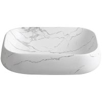 Раковина-чаша Ceruttispa 57 СТ9548 Белый матовый мрамор арт-CR0086 MMW2 — фото 3, Раковины накладные