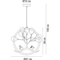 Люстра Artelamp Candy Белая Золото арт-A7274SP-9GO — фото 2, Люстры