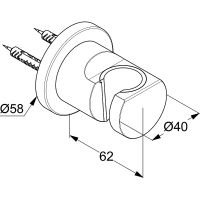 Товар: Держатель ручного душа Kludi Nova Fonte Черный матовый арт-2055239-15 - фото 2 Держатель ручного душа Kludi Nova Fonte Черный матовый арт-2055239-15 — фото 2, Держатели для душа