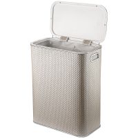 Корзина для белья Geralis Punto Бежевая, кант Хром, стандартная арт-PLH-B — фото 2, Корзины для белья