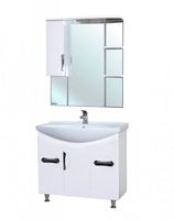 Зеркало со шкафом Bellezza Лагуна 85 R с подсветкой R Белое арт-4612114001017 — фото 2, Зеркальные шкафы в ванную