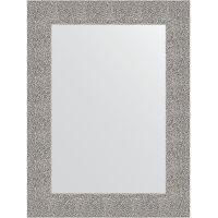 Зеркало Evoform Definite 80х60 в багетной раме - Чеканка серебряная 90 мм арт-BY 3055 — фото 1, Зеркала в ванную комнату