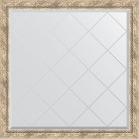 Зеркало Evoform Exclusive-G 103х103 с гравировкой в багетной раме - Прованс с плетением 70 мм арт-BY 4435 — фото 1, Зеркала в ванную комнату
