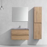 Тумба под раковину Vincea Luka 80 подвесная N.Oak арт-VMC-2L800NO — фото 8, Тумбы под раковину