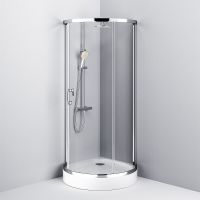 Товар: Душевой уголок AM.PM Like Round 95х95 профиль Хром глянцевый стекло прозрачное арт-W83G-333-095CT - фото 5 Душевой уголок AM.PM Like Round 95х95 профиль Хром глянцевый стекло прозрачное арт-W83G-333-095CT — фото 5, Полукруглые душевые уголки