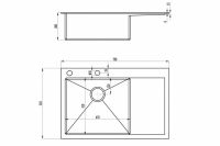 Кухонная мойка ZorG Нержавеющая сталь арт-RX-7851-L — фото 2, Кухонные мойки