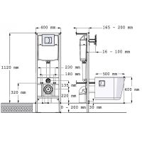 Комплект унитаза с инсталляцией Rosa Рио с сиденьем Микролифт и клавишей смыва Хром арт-4610119204082 — фото 5, Комплекты унитаз + инсталляция