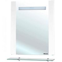 Зеркало Bellezza Берта 75 с подсветкой Белое арт-4610712050017 — фото 1, Зеркала в ванную комнату