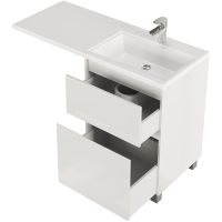 Тумба с раковиной Creto Cafor 120 R Белый глянец арт-19-W120R — фото 13, Тумбы с раковиной