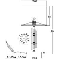 Настольная лампа Maytoni Neoclassic Alloro Белая Латунь Прозрачная арт-MOD088TL-01BS — фото 6, Настольные лампы