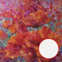 Фреска Ortograf Цветы 8080 Фактура бархат FX Флизелин (2,7*2,7) Красный/Зеленый, Цветы/Живопись арт-8080 (бархат FX) — фото 1, Фрески