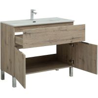 Товар: Тумба под раковину Aquanet Алвита New 100 Дуб Веллингтон арт-277557 - фото 6 Тумба под раковину Aquanet Алвита New 100 Дуб Веллингтон арт-277557 — фото 6, Тумбы под раковину