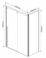Товар: Душевой уголок Vincea Lugano 120х100 профиль Черный стекло прозрачное арт-VSR-1L1012CLB-1 - фото 6 Душевой уголок Vincea Lugano 120х100 профиль Черный стекло прозрачное арт-VSR-1L1012CLB-1 — фото 6, Прямоугольные душевые уголки