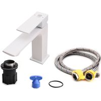 Смеситель для раковины Orange Lutz Белый арт-M04-021w — фото 8, Смесители для раковины