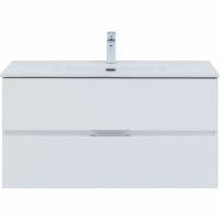 Комплект мебели для ванной Aquanet Алвита New 100 подвесной Белый матовый арт-274205 — фото 3, Комплекты мебели для ванной