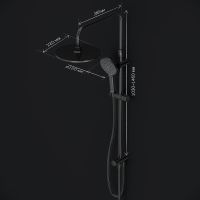 Душевая система AM.PM Like Черная матовая арт-F0780022 — фото 12, Душевые стойки