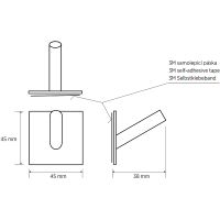 Крючок Bemeta Easy Нержавеющая сталь полированная арт-163106261 — фото 3, Крючки для полотенец