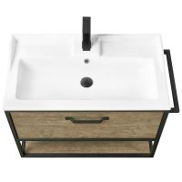 Тумба под раковину Aquaton Лофт Фабрик 80 подвесная Дуб кантри арт-1A242401LTDY0 — фото 5, Тумбы под раковину