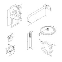 Душевая система Damixa Scandinavian Pure Хром арт-936520000 — фото 10, Встраиваемые душевые комплекты