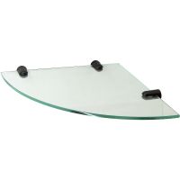 Стеклянная полка WasserKRAFT LACK угловая Черная матовая арт-K-533B — фото 1, Полки для ванной и душа