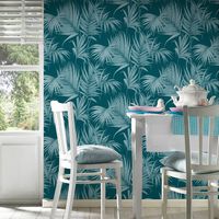 Обои Livingwalls Michalsky 3 Винил на флизелине (0,53*10,05) Бирюзовый, Листья арт-36505-5 — фото 2, Обои для стен