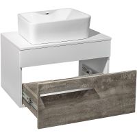Товар: Тумба под раковину Runo Вудлайн 65 подвесная Белая Железный камень арт-00-00001341 - фото 2 Тумба под раковину Runo Вудлайн 65 подвесная Белая Железный камень арт-00-00001341 — фото 2, Тумбы под раковину