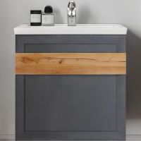 Тумба под раковину Бриклаер Берлин 60 подвесная Оникс серый арт-4627125416132 — фото 1, Тумбы под раковину