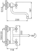 Смеситель для кухни Frap Хром арт-F4612 — фото 2, Смесители для кухни