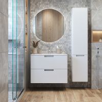 Тумба с раковиной Creto Bravo 100 подвесная Белая глянцевая арт-22-BrW100 — фото 9, Тумбы с раковиной