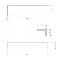 Полка из искусственного камня Abber Stein Белая арт-AS1654 — фото 4, Полки для ванной и душа