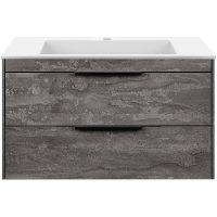 Тумба под раковину Vincea Chiara 2D 80 подвесная G.Stone арт-VMC-2C2800GS — фото 1, Тумбы под раковину