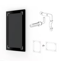 Зеркало Evoform Exclusive 131х51 с фацетом в багетной раме - Алюминий 61 мм арт-BY 1159 — фото 4, Зеркала в ванную комнату