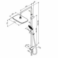 Товар: Душевая система Damixa Merkur Хром арт-940000000 - фото 7 Душевая система Damixa Merkur Хром арт-940000000 — фото 7, Душевые стойки