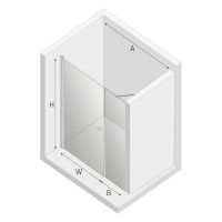 Душевая дверь New Trendy New Soleo Chrome 100 профиль Хром стекло прозрачное арт-D-0139A/D-0094B — фото 7, Распашные душевые двери