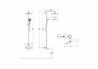 Душевая система Jacob Delafon Atom с термостатом Хром арт-E26238-CP — фото 7, Душевые стойки